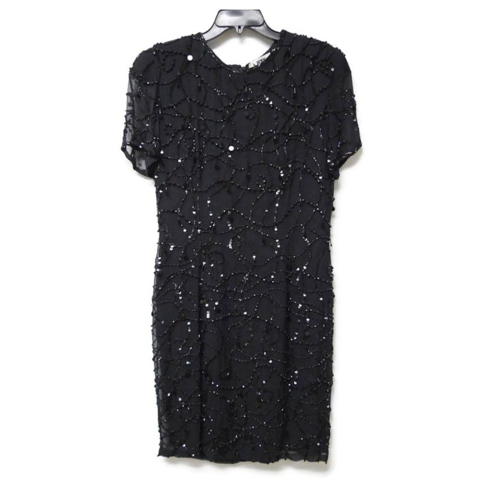 Nite Line beaded fringe silk dress